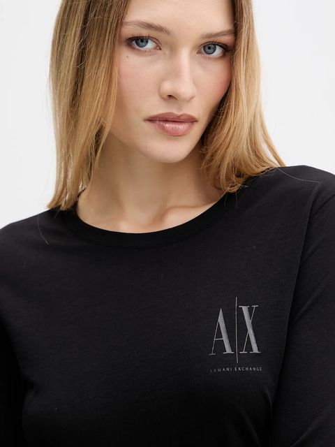 Armani Exchange longsleeve bawełniany kolor czarny XW001450 AF10356