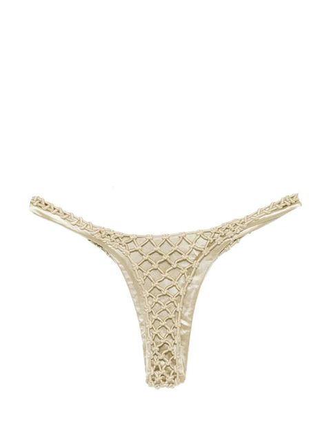 Isa Boulder Corara macrame bikini bottom - Gold - zdjęcie produktu nr 1