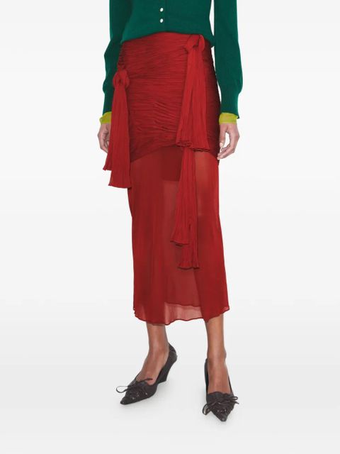 Tory Burch knotted skirt - Red