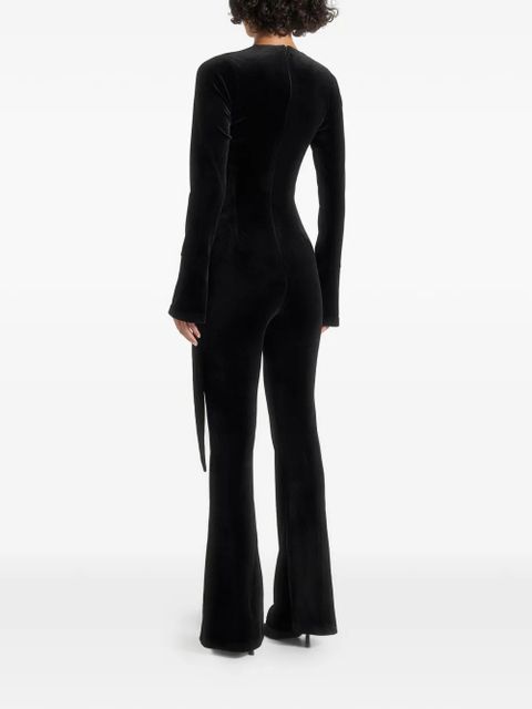 Manière De Voir Solel velour-effect jumpsuit - Black - zdjęcie produktu nr 2