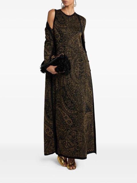 ETRO sleeveless paisley motif maxi dress - Black - zdjęcie produktu nr 2