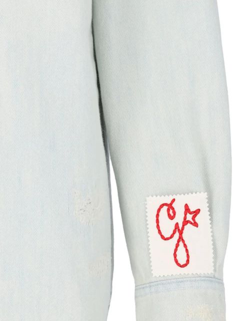 Golden Goose crystal-embellished shirt - Blue