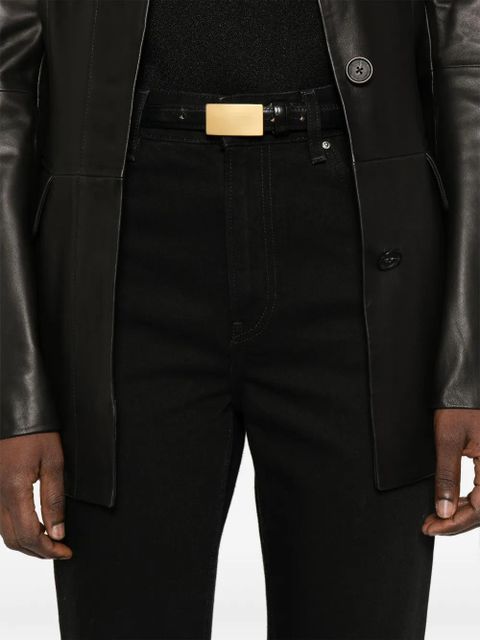 TOTEME logo-patch jeans - Black