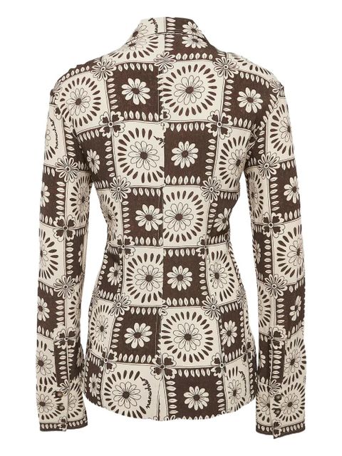 Nanushka floral cutout blouse - Brown