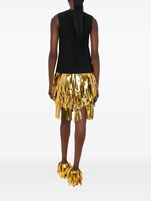 Moschino fringed mini dress - Black