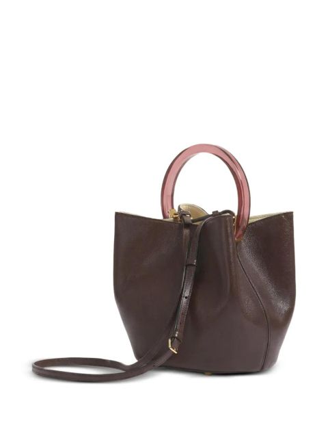 Marni small Pannier ring-handle bucket bag - Brown - zdjęcie produktu nr 2