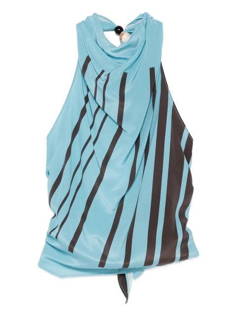 SIR. striped halterneck top - Blue - zdjęcie produktu nr 1