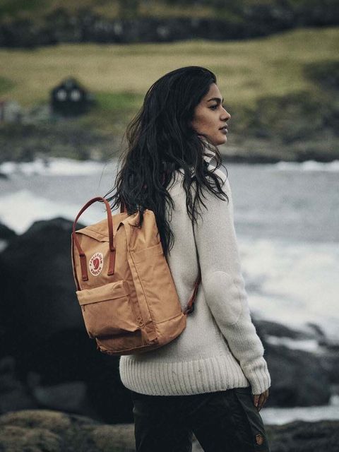 Fjallraven plecak Kanken kolor beżowy duży gładki F23510