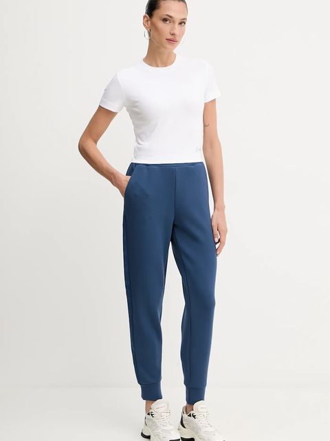 Guess spodnie dresowe NEW VICTOIRE damskie kolor niebieski z aplikacją W5YB11 KBYE2 - zdjęcie produktu nr 2