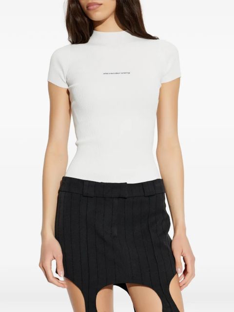 Alexander Wang jacquard-logo short-sleeve T-shirt - White