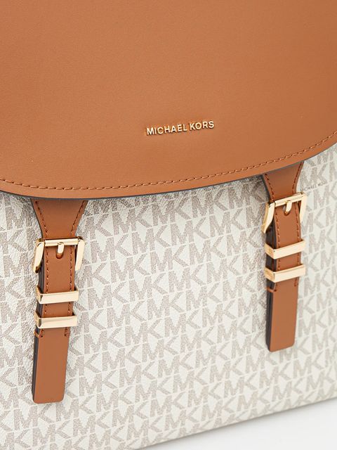MICHAEL Michael Kors plecak QUINN damski kolor beżowy mały wzorzysty 30T5GQNB2B
