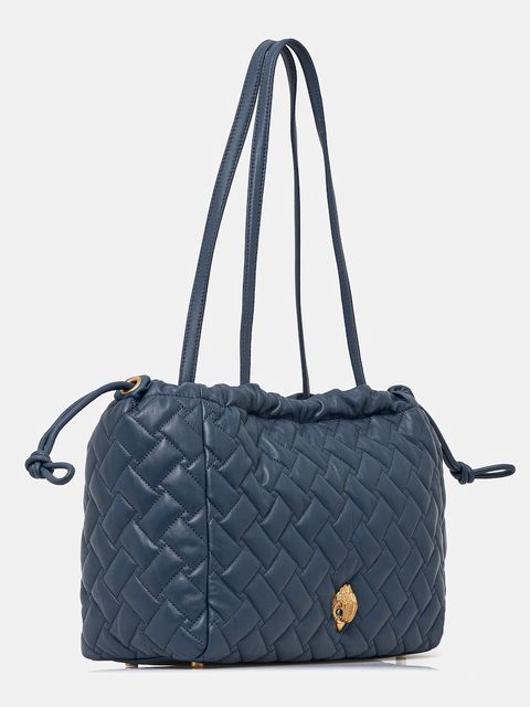 Kurt Geiger London torebka skórzana KENSINGTON kolor granatowy 4370889109