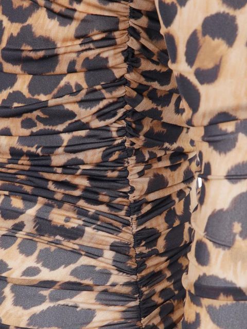 Blumarine leopard-print ruched maxi dress - Brown - zdjęcie produktu nr 2