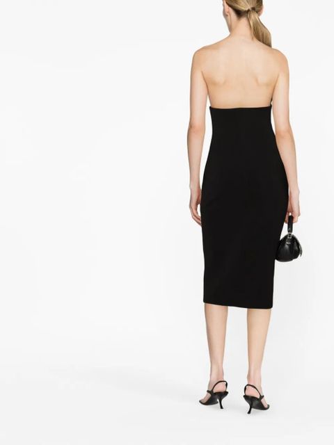 Off-White strapless midi dress - Black