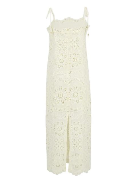 ZIMMERMANN floral-embroidered dress - Neutrals