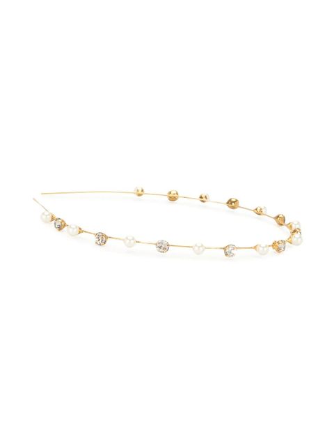Jennifer Behr Ines crystal-embellished headband - Gold - zdjęcie produktu nr 2