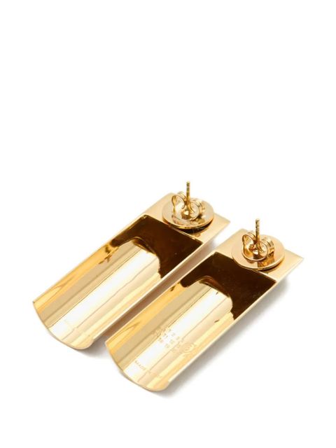 MM6 Maison Margiela logo-engraved earrings - Gold - zdjęcie produktu nr 2