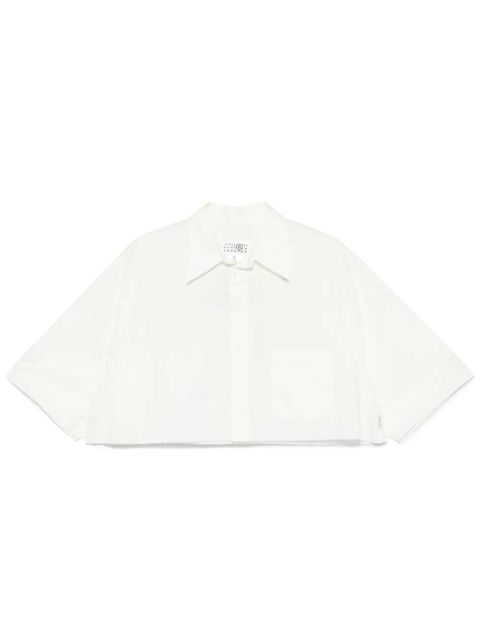MM6 Maison Margiela cropped shirt - White - zdjęcie produktu nr 1