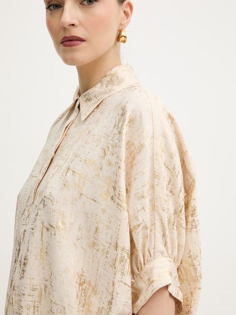 Silvian Heach bluzka z dodatkiem lnu SILIA