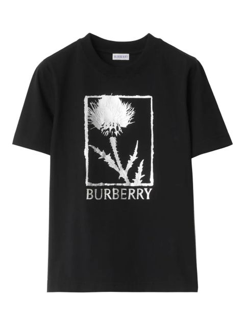 Burberry thistle-print crew-neck T-shirt - Black - zdjęcie produktu nr 1