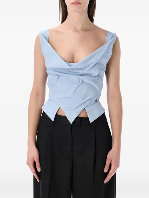Vivienne Westwood Sunday draped cotton top - Blue - zdjęcie produktu nr 1