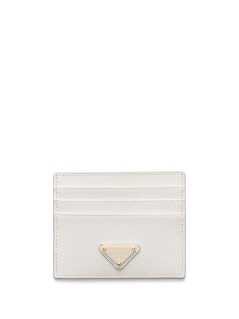 Prada Saffiano triangle-logo cardholder - White - zdjęcie produktu nr 1