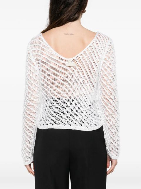 PINKO open-knit sweater - White
