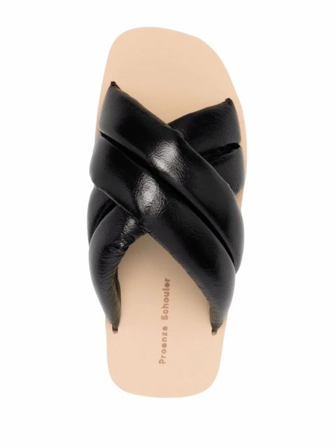 Proenza Schouler crossover slide sandals - Black