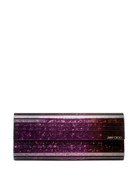 Jimmy Choo Sweetie glitter-embellished clutch bag - Purple - zdjęcie produktu nr 1