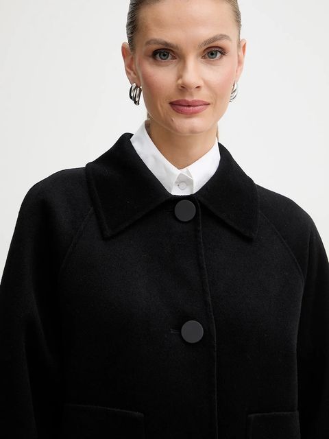 Armani Exchange płaszcz z dodatkiem wełny kolor czarny XW001234 AF16216 - zdjęcie produktu nr 2