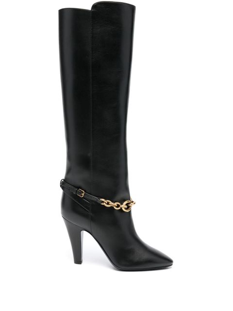 Saint Laurent 100mm Le Maillon boots - Black - zdjęcie produktu nr 1