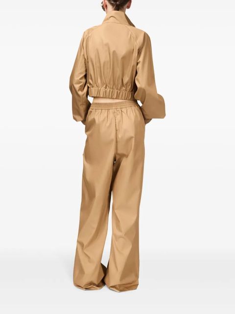 AREA Crystal Slit track pants - Brown