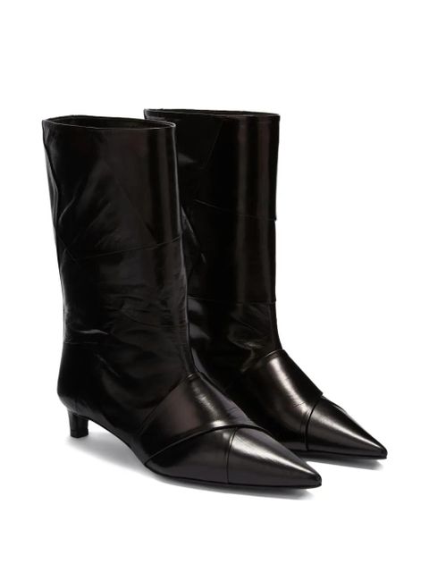Jil Sander leather boots - Black - zdjęcie produktu nr 2