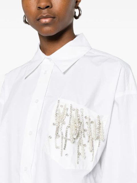 Essentiel Antwerp embellished pocket shirt - White