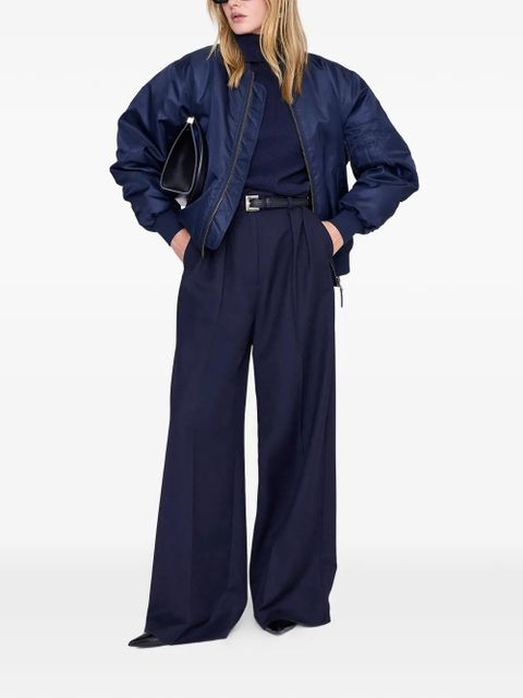 ANINE BING Leon zip-fastening bomber jacket - Blue