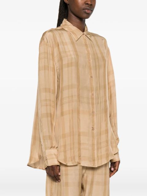 The Frankie Shop Peri check-pattern shirt - Neutrals