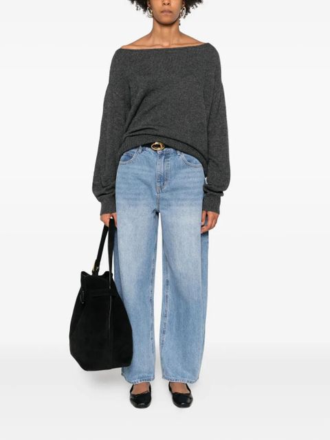 Eleh boat-neck cotton sweater - Grey - zdjęcie produktu nr 2