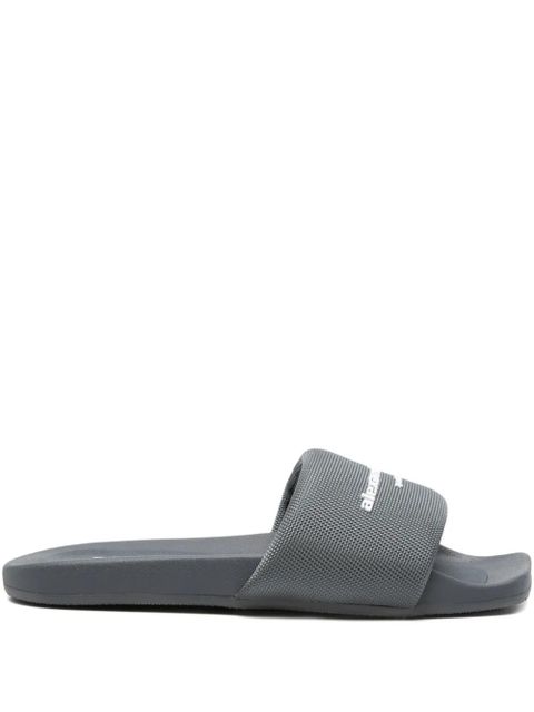 Alexander Wang logo strap slides - Grey - zdjęcie produktu nr 1