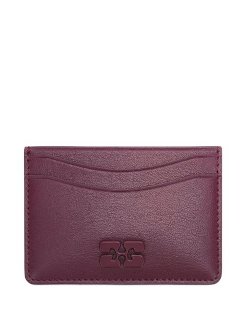 GANNI logo-detail cardholder - Purple - zdjęcie produktu nr 1