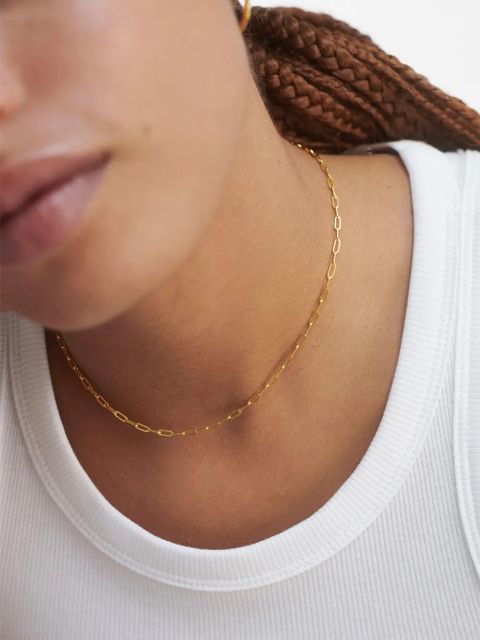 Monica Vinader Mini Paperclip choker necklace - Gold - zdjęcie produktu nr 2