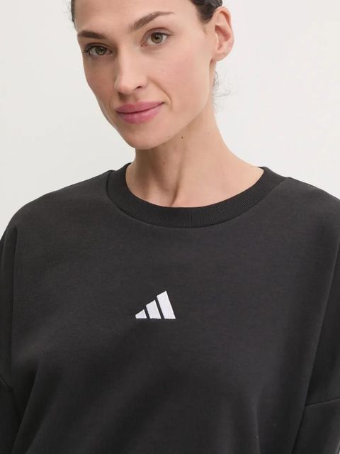 adidas bluza Essentials damska kolor czarny z aplikacją JE0016
