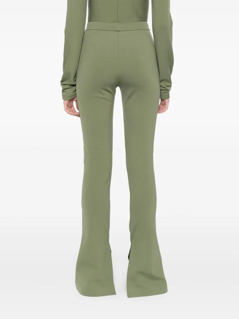 Off-White logo-print bootcut leggings - Green - zdjęcie produktu nr 2