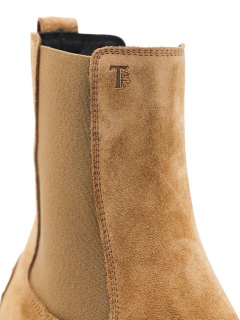 Tod's elastic-panel chelsea boots - Brown