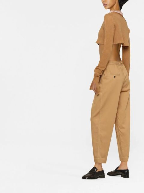 Marni cotton tapered trousers - Neutrals