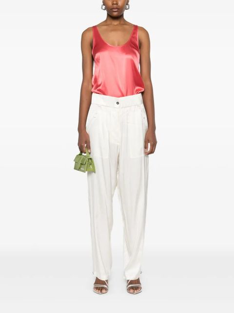 PINKO satin trousers - White - zdjęcie produktu nr 2