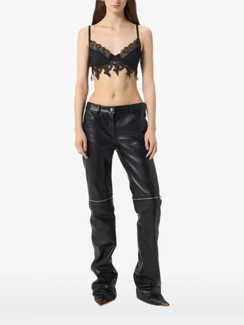 Blumarine lace-trimmed bra top - Black - zdjęcie produktu nr 1