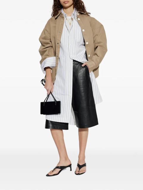 AMI Paris striped cotton shirt dress - White - zdjęcie produktu nr 2