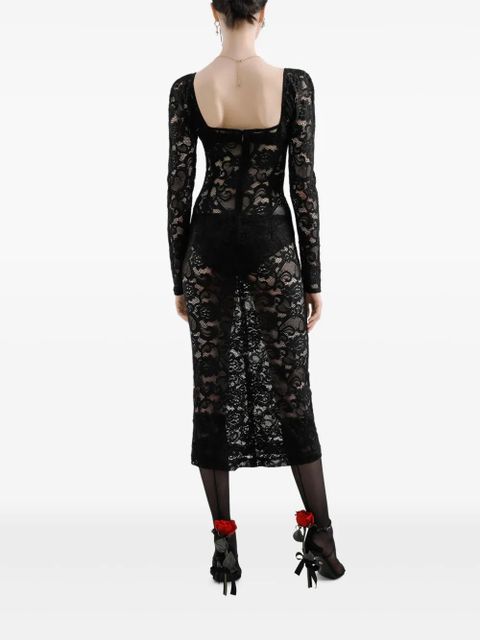Dolce & Gabbana laced maxi dress - Black