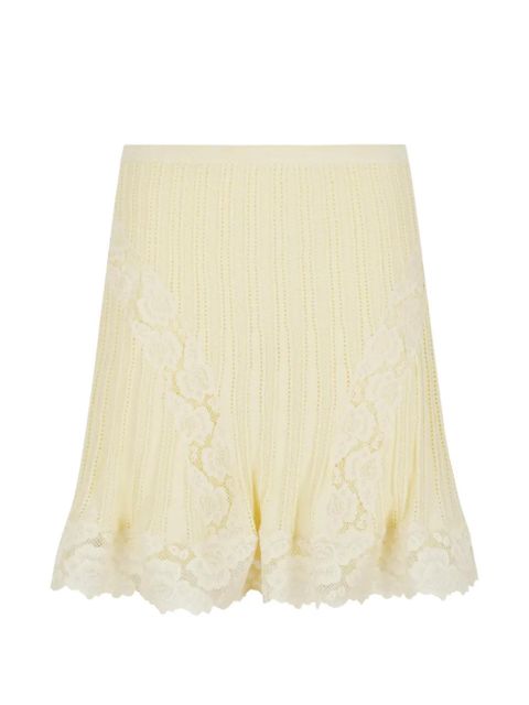 Self-Portrait knitted lace skirt - Yellow - zdjęcie produktu nr 1