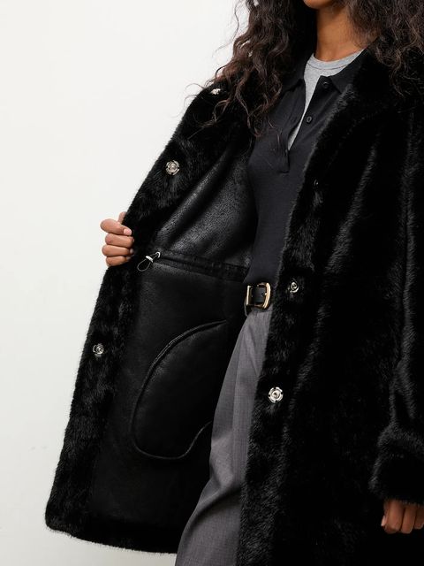 Answear.LAB płaszcz kolor czarny